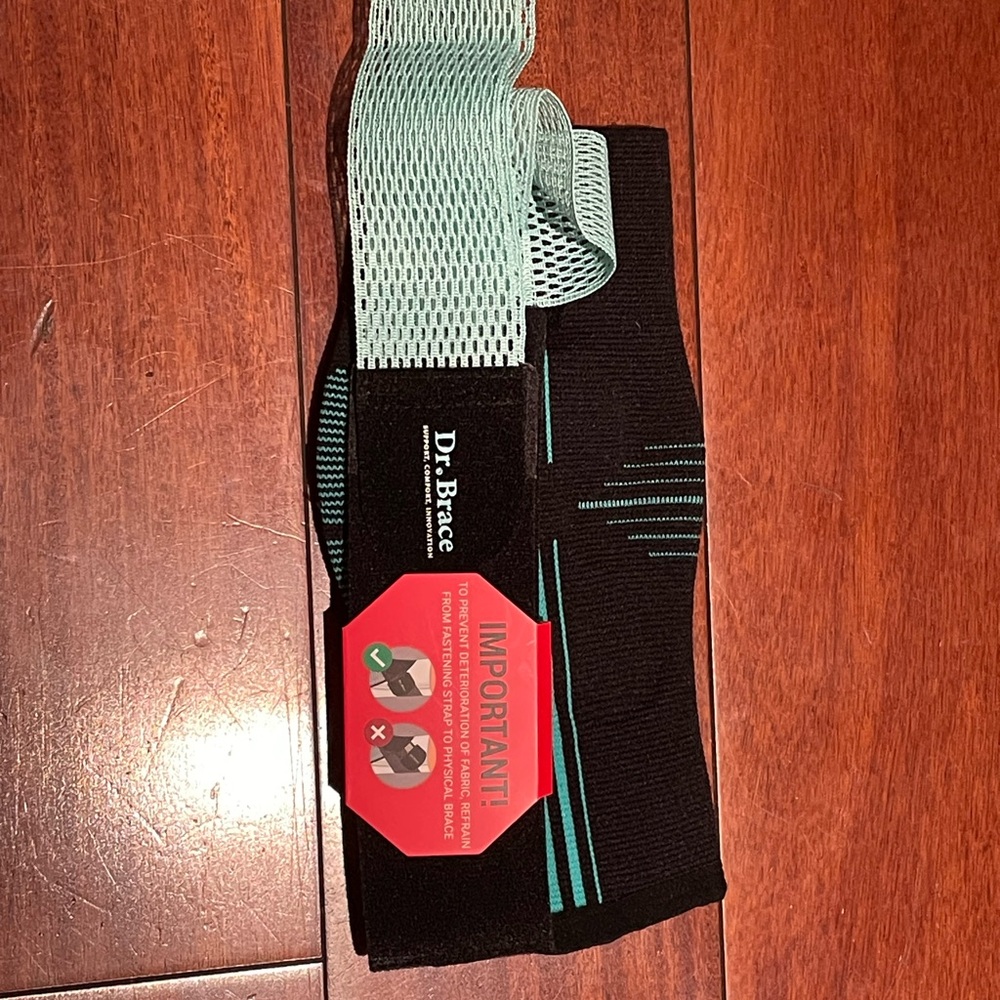 Blue and Black Athletic Ankle Brace with Stripes by Dr.Brace - Picture 2 of 3